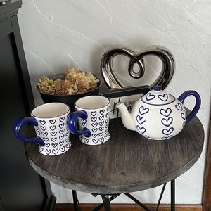 Two bears pottery tea cup two mugs set